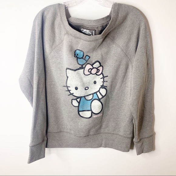 Vans Sweaters - Vans Hello Kitty Sweatshirt Grey Fleece Size M